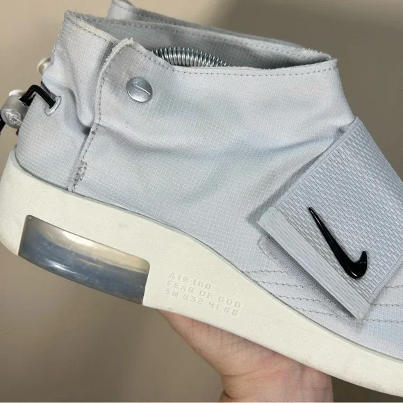 Nike Air Fear Of God Moccasin "Pure Platinum" Sneakers Size 11 - Picture 3 of 10